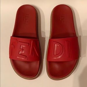 red fendi slides